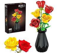 Set di 249 pezzi di mattoncini da costruzione, con vaso, collezione botanica fai da te, decorazione per la casa, regalo per San Valentino, festa della mamma o compleanno, per ragazze e ragazzi 8+