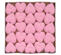 Set di 25 candele romantiche a forma di cuore per la proposta di matrimonio, confessione rosa