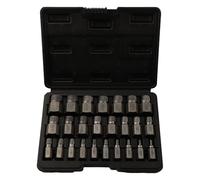 Set di 25 estrattori per viti a testa esagonale, per rimozione bulloni rotti, con custodia, misure da 1/8 a 7/8 pollici