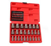 Set di 25 estrattori per viti, in acciaio al carbonio, multi-dentatura, per viti danneggiate e rotte, 1/8-7/8 di pollice