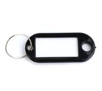 Set di 25 etichette per chiavi, colore nero, ideale per organizzare e identificare facilmente le chiavi in casa o in ufficio. *