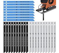 Set di 25 lame per seghetto alternativo HCS 6T 8T 10T, con codolo a U per legno, metallo, plastica, accessori compatibili con Bosch, Black & Decker,