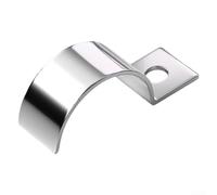 Set di 25 morsetti per tubi in metallo, clip in acciaio inox con foro singolo per fissare tubi e cavi fino a 16 mm di diametro esterno, adatti per varie esigenze di installazione