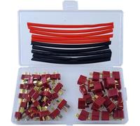 Set di 25 paia di connettori T-Plug Deans, rossi, maschi e femmine per modell...