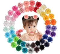 Set di 25 paia di elastici per capelli in chiffon da 5,1 cm, morbidi elastici per coda di cavallo, accessori per neonati, bambini e bambine, 50 pezzi