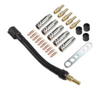 Set di 25 pezzi di materiali di consumo per torcia di saldatura MB-15 15AK MIG MAG, ugelli in rame porta punte isolanti collo bruciatore, kit di pezzi di ricambio per saldatura a gas protettivi