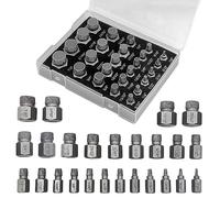 Set di 25 Pezzi Estrattore Viti, Estrattore Viti Danneggiate, Estrattore Viti Spanate, Estrattori Viti per la Rimozione di Bulloni, Viti e Viti a Testa Cilindrica Rotte