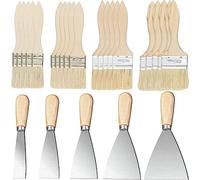 Set di 25 pezzi, Set di Pennelli da 20 pezzi, Set di Pennelli Professionali, Set di Raschietti per Vernice, 5 pezzi - Set di Pennelli per Vernici, Vernici, Coloranti, Adesivi - Pennelli Piatti