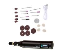 Set di 25 smerigliatrici portatili in miniatura con display digitale per artigiani, hobbisti, lavorazioni di precisione, creazione di gioielli, modellismo, strumento rotante multifunzione