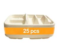 Set di 25 tortillas ambientali in fibra vegetale sostenibile costruire multi funzionale antipasto vassoi espositore bambù tortillas rack per la cucina