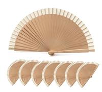 Set di 25 ventagli in legno e cotone naturale, elegante e leggero, alta durata, dettagli di nozze ed eventi, perfetti per giornate calde. Dimensioni: 42,5 x 23 x 50 g. Presentazione scatola singola