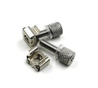 Set di 25 viti a mano #12-24 senza attrezzi con rondella morbida - Kit viti per rack da 19" con dadi gabbia, montaggio rapido su rack server/audio/IT