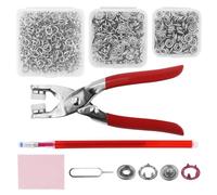 Set di 250 bottoni automatici per vestiti, bottoni a pressione metallo, bottoni a pressione metallici, per vestiti, cappelli, borse per il trasporto, borse per la