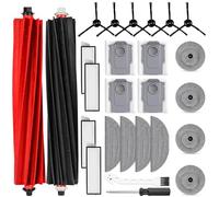 Set di 26 accessori per Roborock S8 MaxV Ultra, 2 spazzole principali, 4 sacchetti per la polvere, 4 panni di pulizia, 4 tergicristalli, 4 filtri, 6 spazzole laterali, 1 bordo
