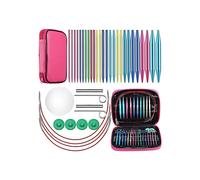 Set di 26 ferri circolari intercambiabili in alluminio, 13 ferri da uncinetto di dimensioni diverse per