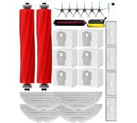 Set di 26 pezzi di ricambio per Roborock S7 Pro Ultra, S7 MaxV Ultra Kit di accessori: 2 Spazzola Principale, 1 Spazzola Autopulente, 6 Spazzole Laterali, 4 Filtri HEPA, 6 Sacchetti, 4 Panni