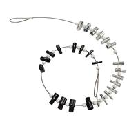 Set di 26 pezzi per il controllo delle filettature di dadi e bulloni, calibro identificatore di dimensioni delle filettature in pollici e metriche in acciaio al carbonio con design