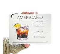 Set di 27 biglietti di ricette da cocktail per Home Bartender - Classiche bevande miste per i fan della - da bar professionisti regalo per feste e bar di casa - Biglietti cocktail