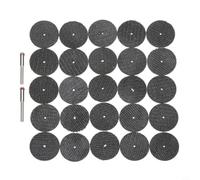 Set di 27 dischi da taglio Ø 32 mm per utensili Proxxon, per mini disco da taglio in metallo con 2 mandrini in corindone e fibra di vetro, per tagliare metallo, ceramica, plastica, legno, diametro 32