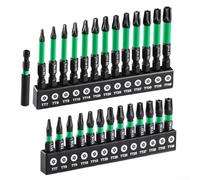 Set di 27 punte Torx per driver, sicurezza in acciaio S2 con punte per cacciavite a prova di manomissione e magnetiche, TT7-TT40, lunghezza 2,5 cm e 5,1 cm per CNC Mach