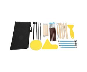 Set di 27 strumenti per argilla, kit per scultura in argilla polimerica, strumenti multiuso per artigianato in ceramica fai da te per modellare, incidere, lucidare, include penne