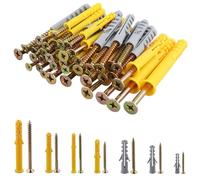 Set di 270 Viti di Espansione, viti e tasselli a muro, tasselli muro, M5/6/8/10, per mensole, lampade, specchi, cornici, tende, ganci, Tasselli Distanziatori per Carichi Pesanti