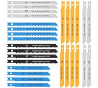 Set di 28 lame per seghetto alternativo professionale a U 6TPI/8TPI/10TPI/14TPI/18TPI/24TPI/32TPI, lame per seghetto alternativo per legno, plastica, metallo, 85 mm e 100 mm