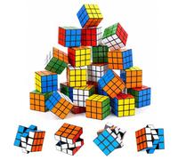 Set di 28 mini cubi magici compatti per persone, relax e allenamento del pensiero, ideali per viaggi e ufficio, include 26 mini cubi magici e 2 sacchetti