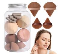 Set di 28 spugne per trucco, sponge per fondotinta, fondotinta, sponge di bellezza, con scatola, per fondotinta, polvere, crema, liquido, bagnato e asciutto, per donne