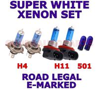 Set Di 2X Lampadine Xenon H4 H11 501 Per TOYOTA VERSO-S MPV 2010+