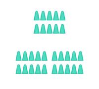 Set di 3 10 tappi a molla, antigraffio, pratica custodia in silicone touch screen, grande resistenza, manicotto a piuma, verde menta