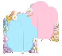 Set di 3 4 piedi 5 6, rosa e blu 2 in 1 fondali rotondi for feste compleanno, matrimoni, archi decorativi Copertura per Archi Nuziali
