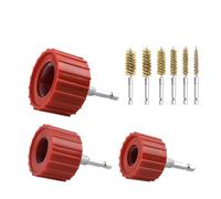 Set di 3/9/15 pennelli per la pulizia dei tubi metallici, in rame e acciaio inox per tubi di alimentazione - Grinding/Rust Removal Tools for Internal/External Surface Prep (SetC)