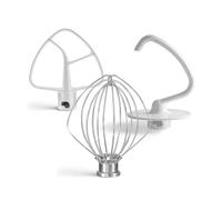 Set Di 3 Accessori For Impastatrice Planetaria: Frusta A Filo K45WW / Gancio For Impastare K45DH / Frusta For Mescolare K45B Con Rivestimento In Gomma