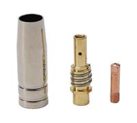 Set di 3 accessori per saldatura per torcia 15AK, con ugelli e punte di contatto per saldatore MIG, parti di ricambio per torce di saldatura MIG, adatti per varie dimensioni di apertura interna (1,0