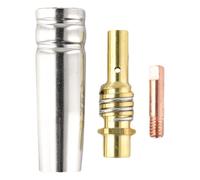 Set di 3 accessori per saldatura per torcia 15AK, con ugelli e punte di contatto per saldatore MIG, parti di ricambio per torce di saldatura MIG, adatti per varie dimensioni di apertura interna (1,2