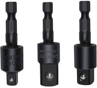 Set di 3 Adattatori a Snodo con Attacco 1/4" per Bussole da 1/4"-3/8"-1/2"
