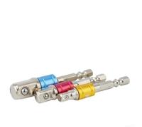 Set di 3 adattatori per bussole con codolo esagonale per prese da 1/4 3/8 1/2" consente una rapida commutazione della presa su utensili elettrici