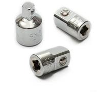 Set di 3 adattatori per chiavi a bussola da 1/4", 3/8", 1/2", in acciaio al cromo vanadio, convertitore da femmina a maschio, per driver e riparazioni automobilistiche