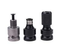 Set di 3 adattatori per mandrino per trapano da 1/2" quadrato a 1/4", convertitore adattatore per presa d'aria e chiave in acciaio