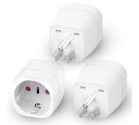 Set di 3 adattatori USA, 2500 W, adattatore da viaggio USA, adattatore da viaggio per Canada, Repubblica Dominicana, Messico, Australia, design compatto, business viaggi e viaggi nel mondo (bianco)