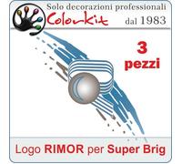 Set di 3 adesivi per Rimor Super Brig cm. 32x32 - By Colorkit - 001490