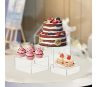 Set di 3 alzate per buffet, set da dessert per tavolo da dessert, alzate