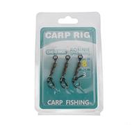 Set di 3 ami da pesca anti fondo con ardiglione e vite Boilie per un efficace attacco esca (8#)