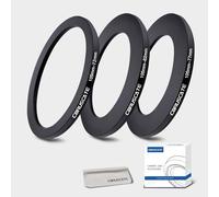 Set di 3 anelli adattatori per filtro, 105-82 mm/105-77 mm/105-72 mm, anello adattatore ad anello per filtro in metallo, accessorio per fotocamere di tutte le marche (per UV, CPL, ND, paraluce