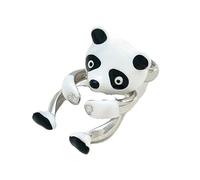 Set di 3 anelli di design carino Panda Light Ring Accessori di moda per il regalo, Misura unica, Metallo