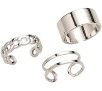 Set di 3 anelli impilabili per le nocche per le donne, regalo di anelli per le dita vintage placcati argento boemoMolto bello e alla moda.