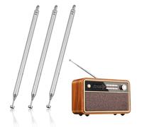 Set di 3 antenne radio portatili FM FM, 75 cm, antenna telescopica compatibile con radio DAB/FM, antenna radio per ricevitore stereo Bluetooth, radio interna, per TV ATSC DVB T DVB T2