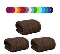 Set di 3 asciugamani da bagno jumbo 100x200 cm, 600 g/mq, extra large, grande asciugamano da spiaggia 100% cotone egiziano XXL, set di asciugamani da bagno super morbidi (Marrone Cioccolato, 3)