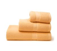Set di 3 asciugamani in cotone (bagno, lavabo e bidet) - 100% cotone, morbido e assorbente (salmone)